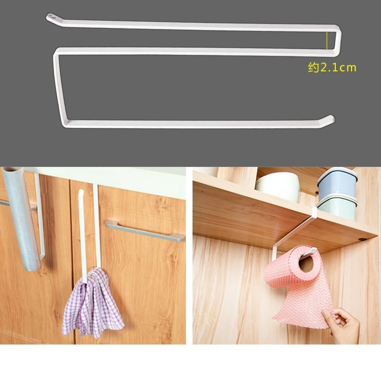 under Cabinet Over The Door Paper Towel Holder for Kitchen Bathroom, Make  full use of door or clapboard to save space.