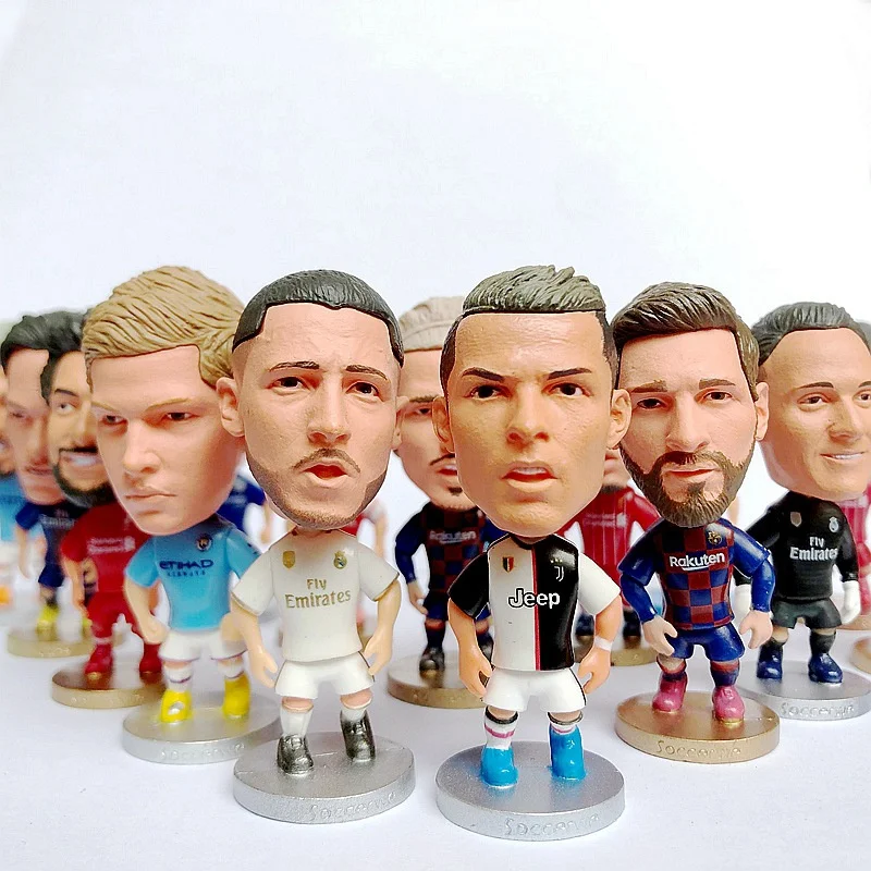 Football Players Action Figures Pvc Plastic Soccer Star Figures With Big Head Sports Model Dolls