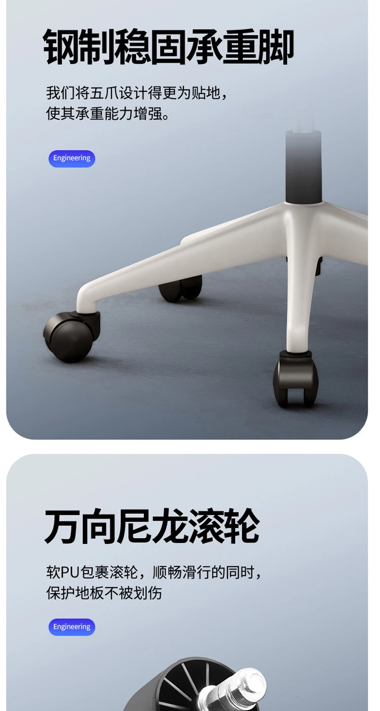 Mobile Swivel Malla Oficina De Sillas With 3D Headrest Conference Computer Staff Mesh Chair With 2D Lumbar Support