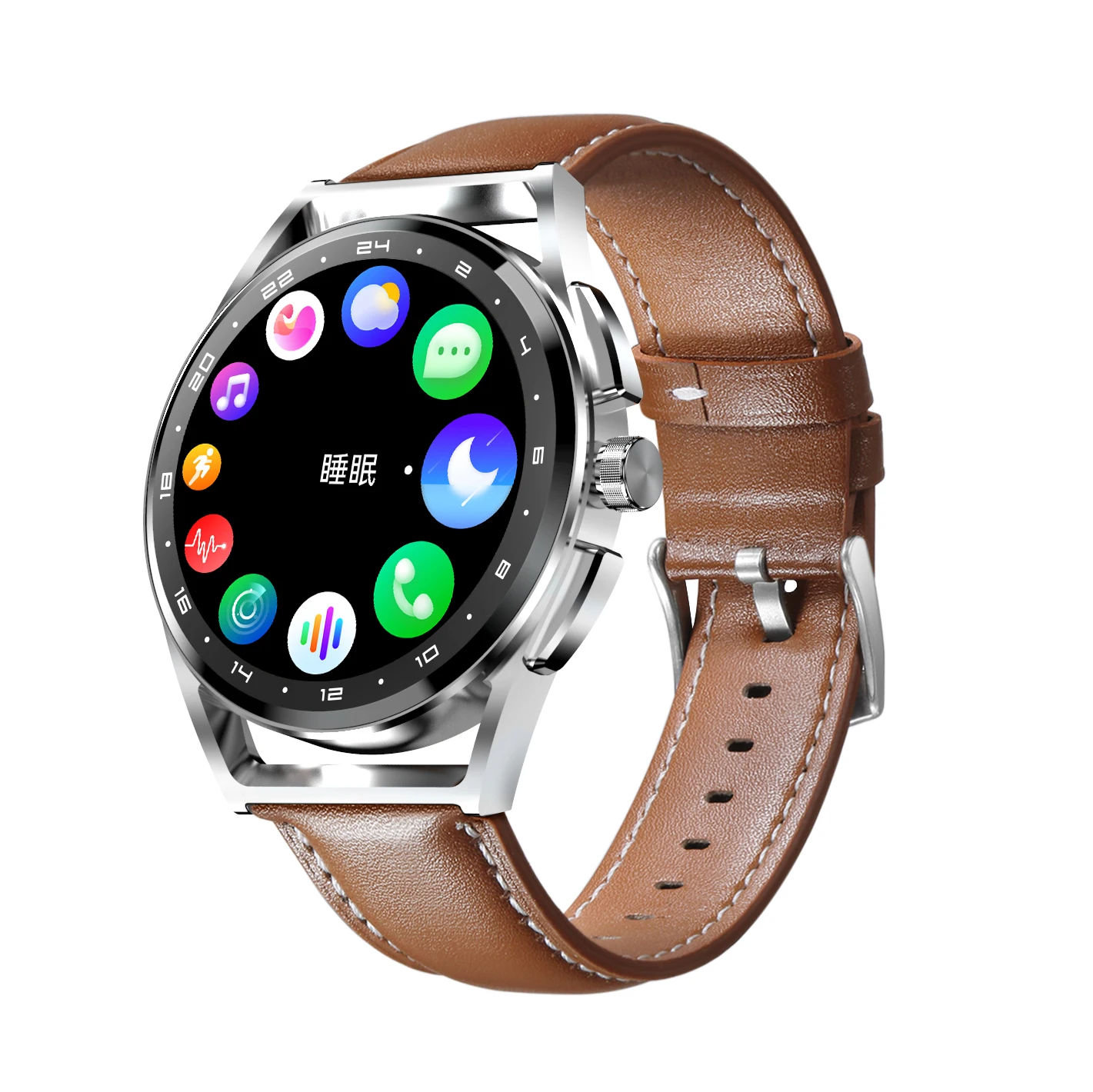 1.32 Inch 360*360 Resolution Encoder Knob IP68 Waterproof SNS Push Call Answer H8S Smart Watch