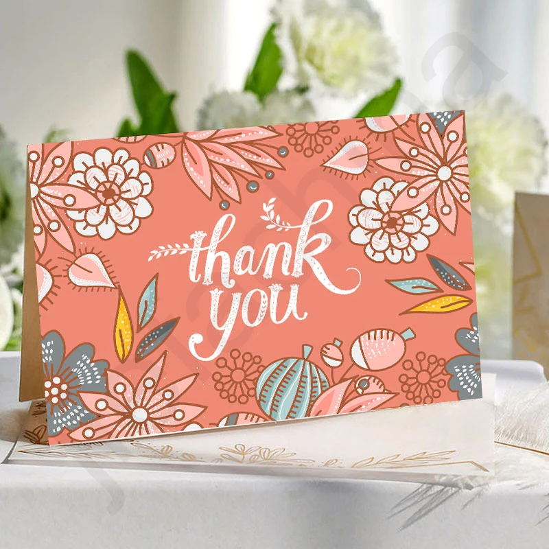 Wholesale Diecut Greeting Gold Foil Thank You Gift Cards And Stickers