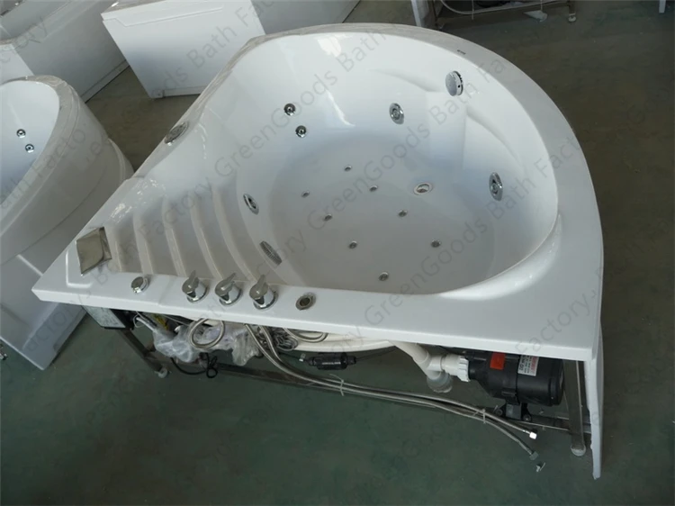 Bubble Corner Spa Hot Massage Acrylic Triangle Baths Tub