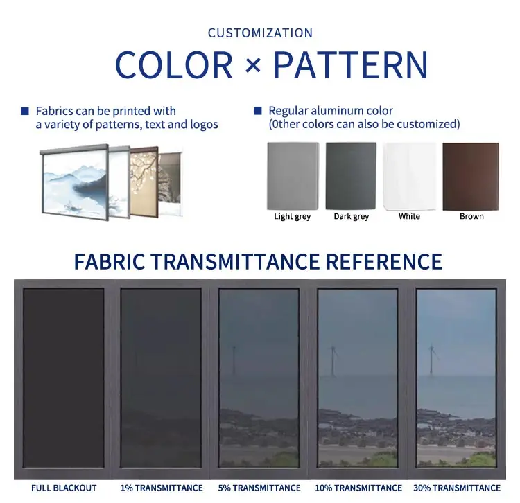 Custom Made Zip Screen Patio Blinds Sun Shade Vertical Motorized Zip Screen Outdoor Roller Blind for Pergola