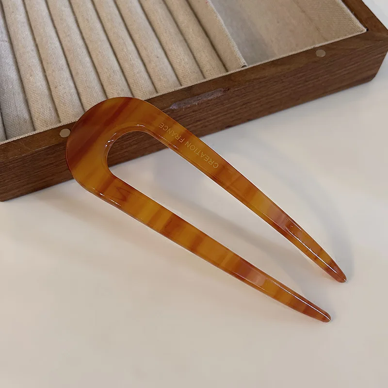 SongMay оптовая продажа мраморные шпильки для волос толщиной 13 5 см аксессуары из ацетата U-образные палочки