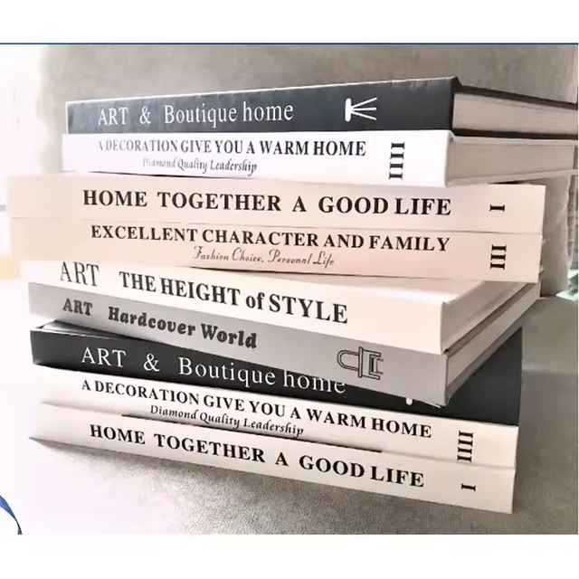 Custom Decoration Book Printing Fake Book Nordic Minimalist Style Home Furnishings Decorative English Books Real Magazine