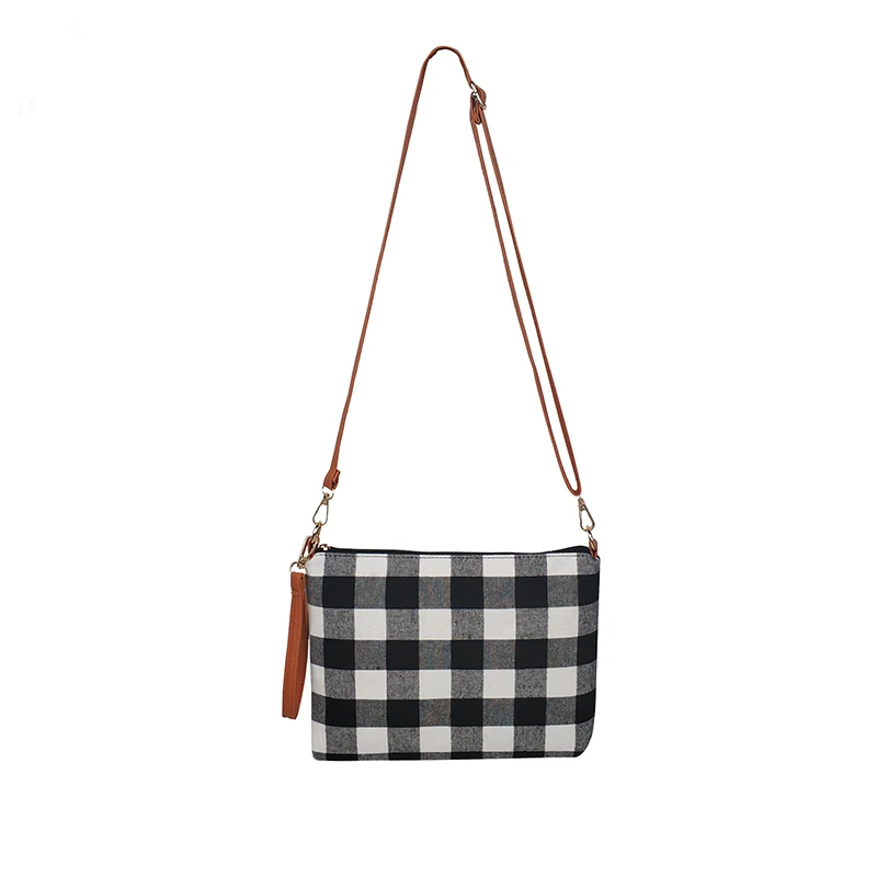 buffalo plaid crossbody bag