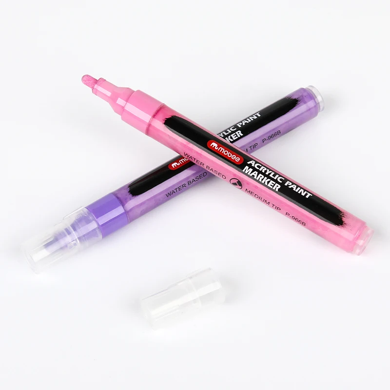 Mobee P-966B-20 Custom Logo Large Capacity Water-based Acrylic Paint Marker Pen Set for Student Drawing