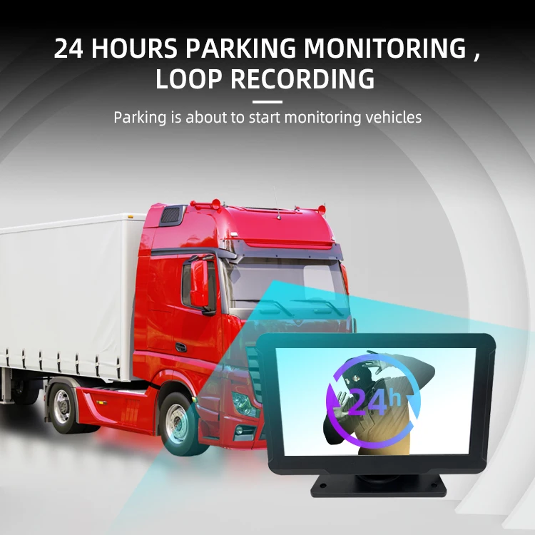 Wemaer 7 Inch Display Vehicle Screen Monitor Waterproof Reverse Camera Monitor for Truck Bus With Voice Control Function manufacture