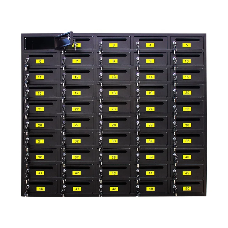 High Buildings Post Office Box Steel Multi Doors Key Locking British Mailbox for Sale