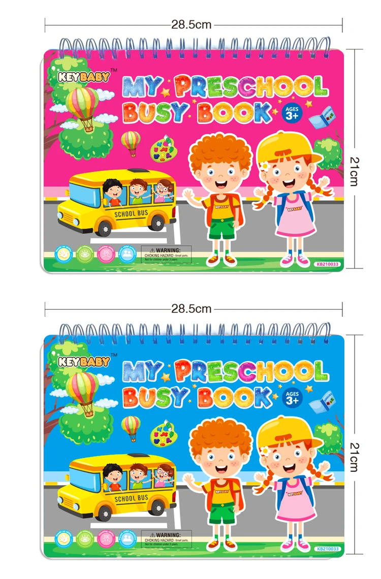 KeyBaby Touch And Feel Board Book Kids Sensory Educational Busy Activity Learning toys Baby Quiet Books For Kids Printing