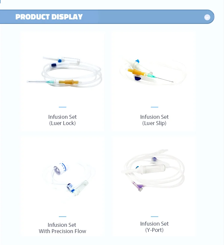 OEM Disposable PVC Infusion Set Medical Disposable Sterilized IV Set with Luer Lock Factory Direct