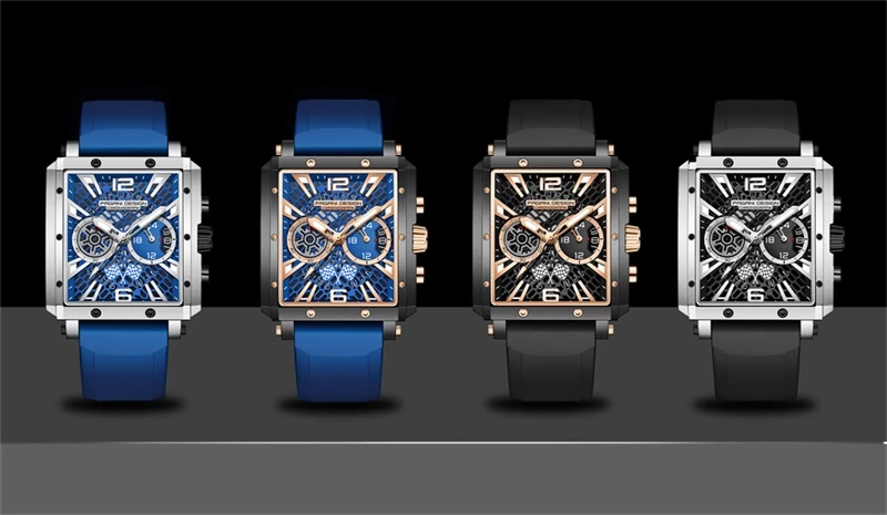 PAGANI DESIGN – nouvelles montres pour hommes, montre-bracelet carré Sport de plongée, étanche à 100M, montres à Quartz multifonctions