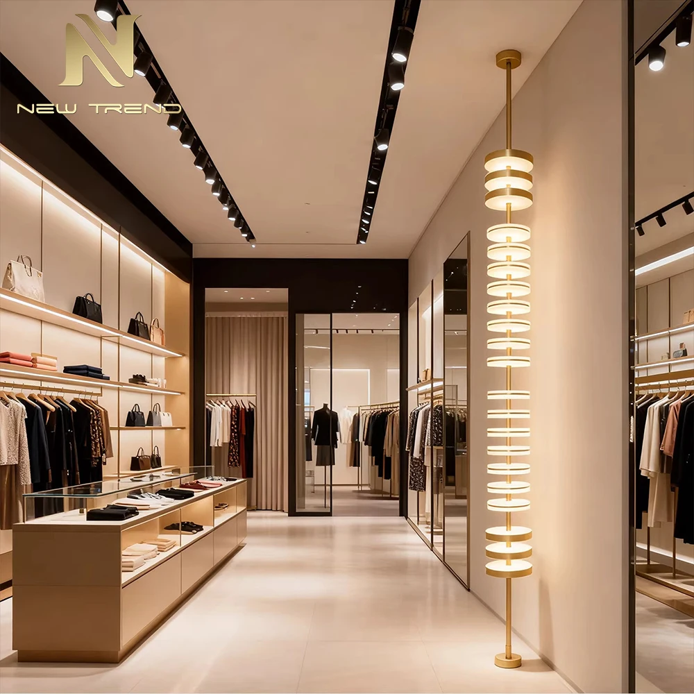 CPL-481 Luxury Brushed Bronze Wall Sconce – Modern Dual Acrylic Disc LED Lamp for Boutique Hotel Corridor