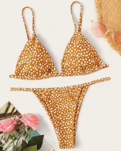 2022 High Quality Two Pieces Swimsuit Custom Swimwear Women Bathing Suit Print Beach Sexy Swimsuit