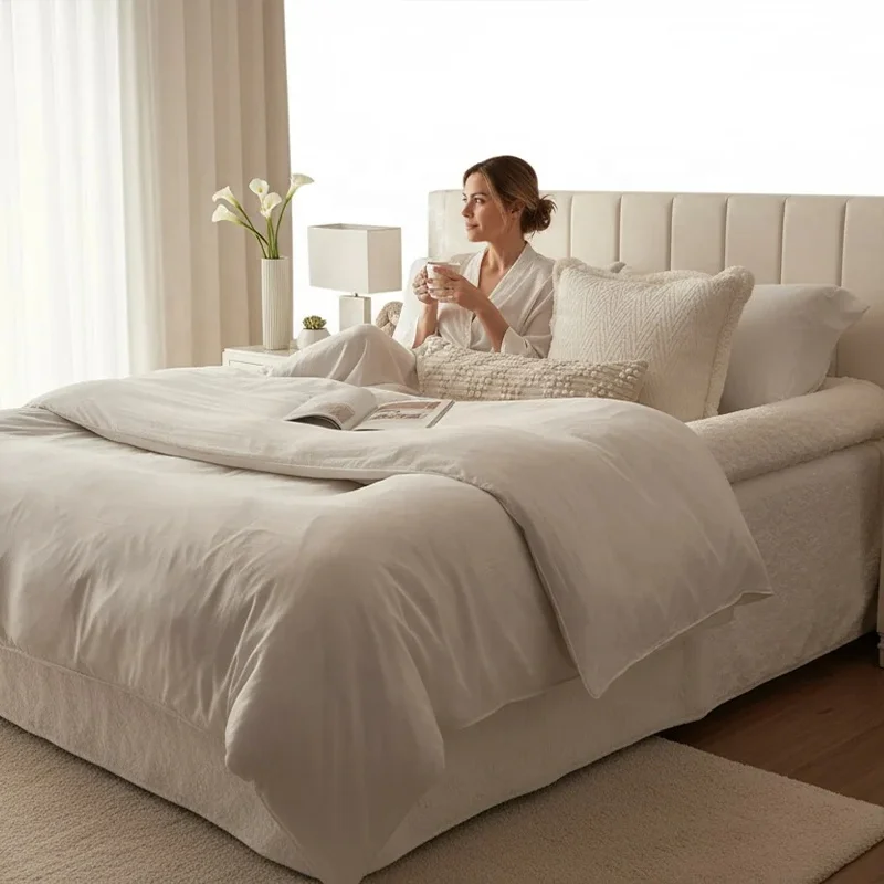 Most Popular Washable Cover Breathable Soft Sponge White Bordered Bed Sheet details