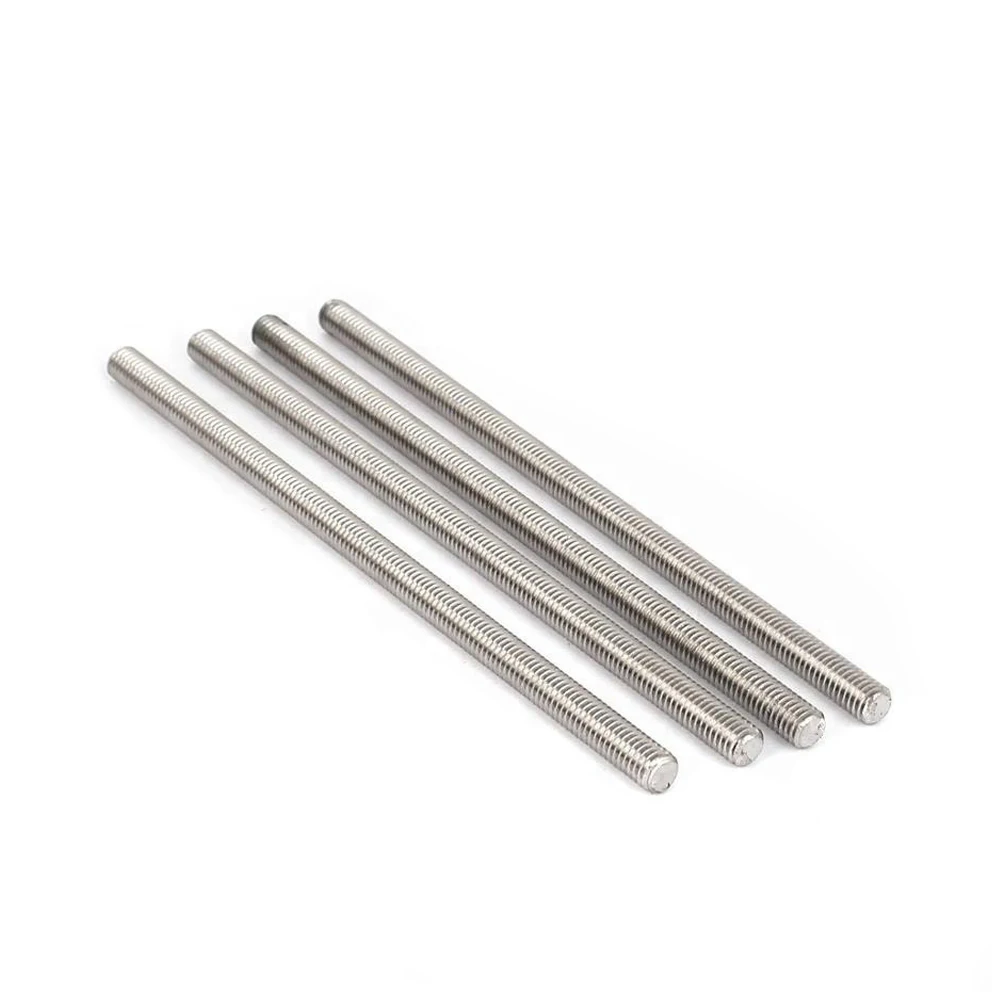Acme 나사산 막대 딘 975 아연 도금 중공 나사산 막대 cnc 이중 볼트 m10 12mm 8mm unc A2 스테인레스 스틸 m6 나사 삽입