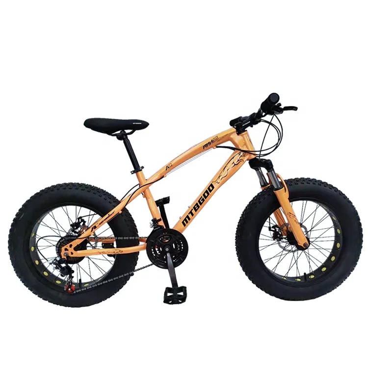 Hot Sale Mtb Bike Custom 20inch Fashion White Big Fatbike Tires  Cartob Steel Frame 21 Speed Fatbike With 20 Inch Wheels