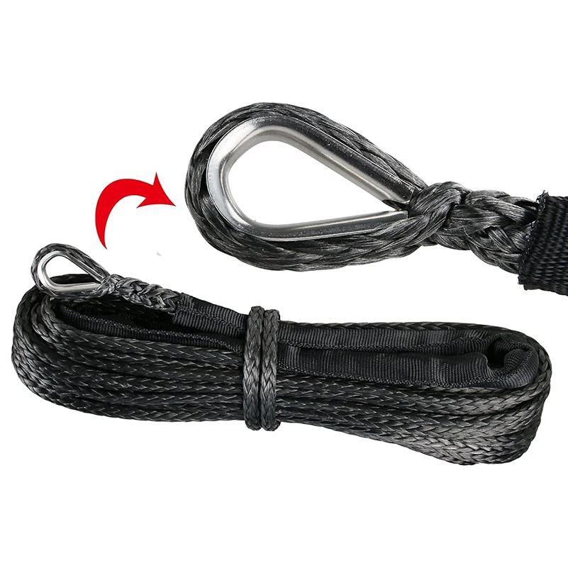Strength Winch Rope Line UHMWPE Towing Rope with Protecting Sleeve ...