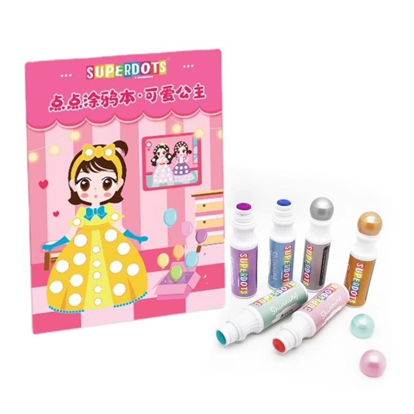 Милые Мультяшные маркеры для раскрашивания принцесс Детские рисования Набор учебников рисование