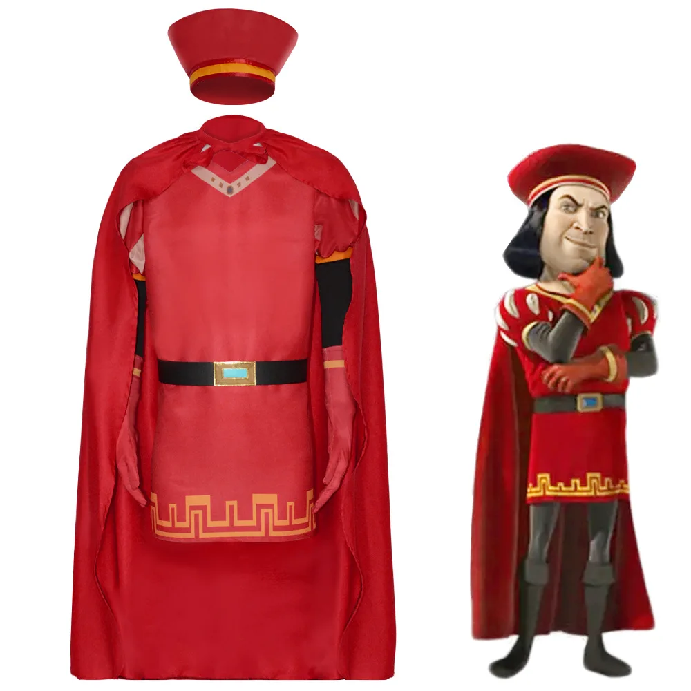 Herren Cosplay-Kostüm-Set – Roter Umhang, Oberteil, Hut, Gürtel, Handschuhe Und Gamaschen – Für Halloween, Karneval Und Mottopartys (Größen S–XXL)