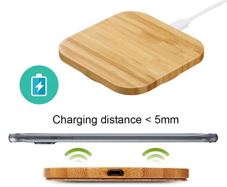 Wood Desktop Pad Gadgets Wooden Holder 10w 15w 30w 35w Fast Qi Bamboo 