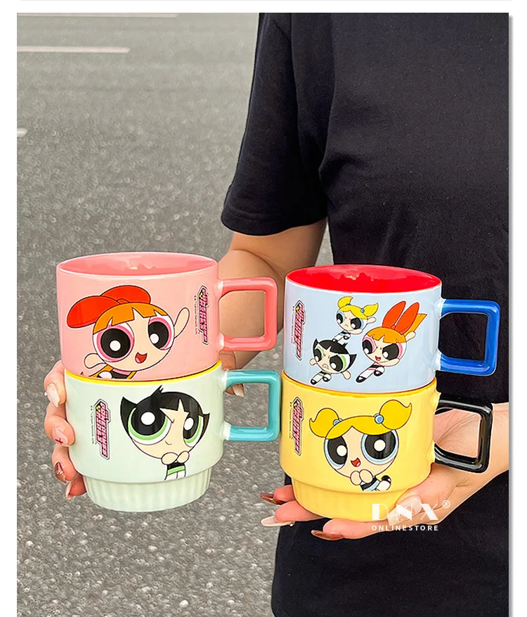 Powerpuff Girls Ceramic Cup Set Stacking Cups 4-Piece