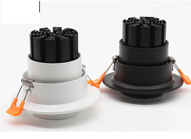 20W Adjustable Focus Three Color Variable Light LED Zoom Spotlight COB Ceiling Downlight
