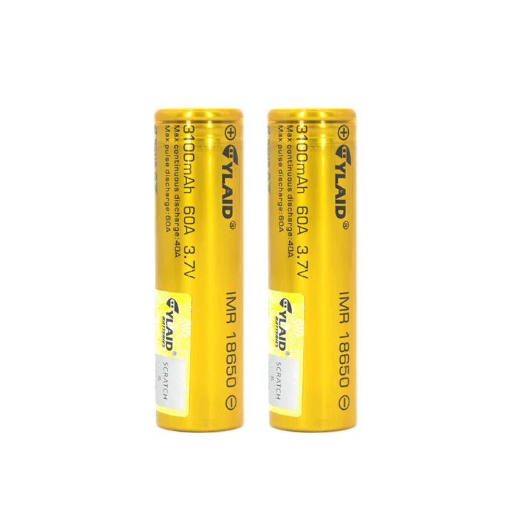 Hot Sale High Discharge Rate 3.7V 3100mah Rechargeable 18650 Battery For Vaping Products