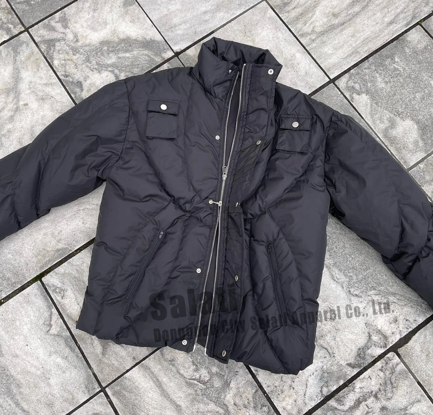 Custom OEM Service Streetwear Men's Down Puffer Jackets Windproof Waterproof Warm Zip-Up Cotton Padded Winter Outdoor gallery 3