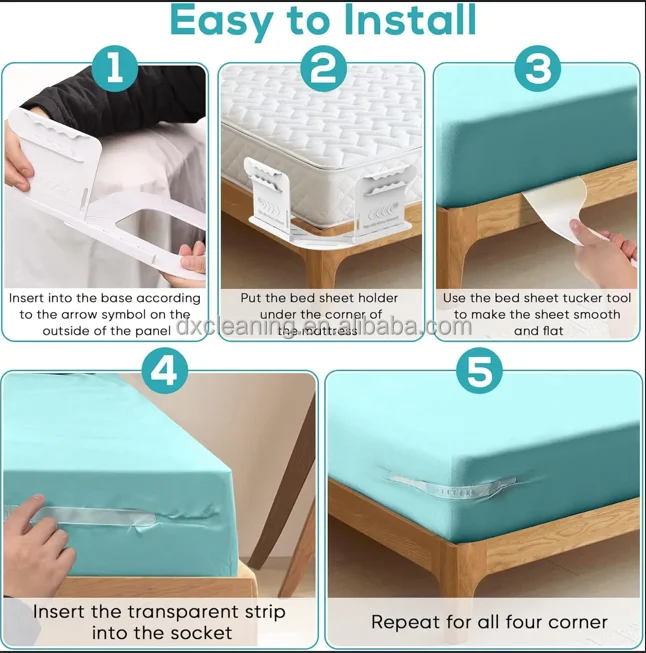 Lock Sheet Holders Keep Sheets Tight Heavy Duty Bed Sheet Holder Bedsheet Grippers Easy Installation
