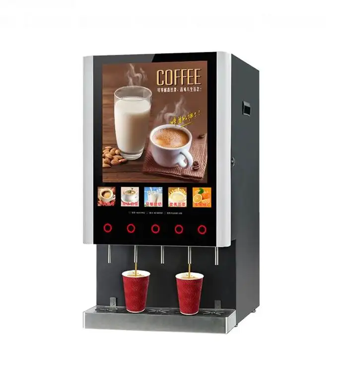 Instant Machine 50S Hot Instant Coffee Vending Machine for Commercial Use - 5 Flavours ...