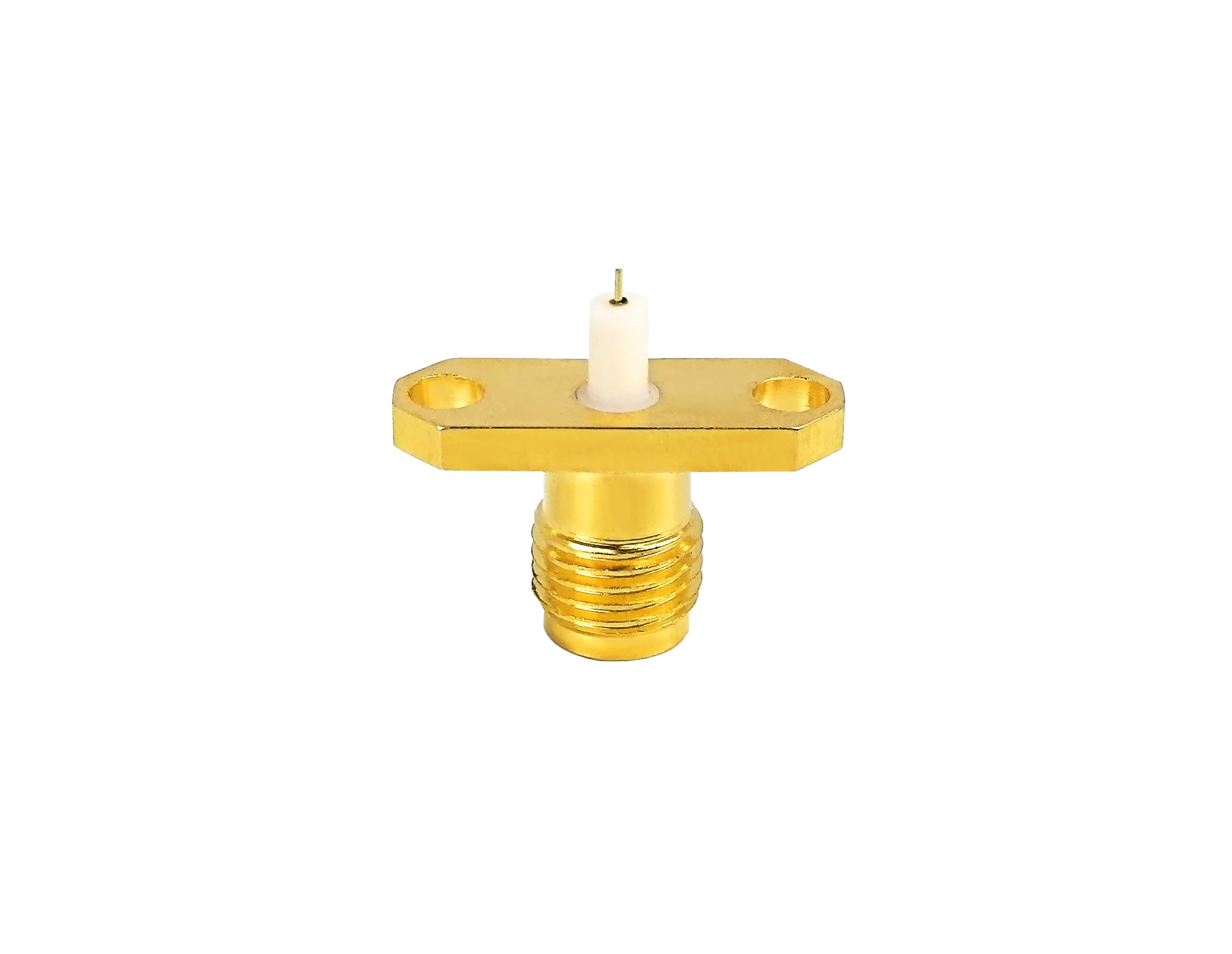 SMA Gold plated  sma female jack 2 hole flange pcb conector rf coaxial connectors factory