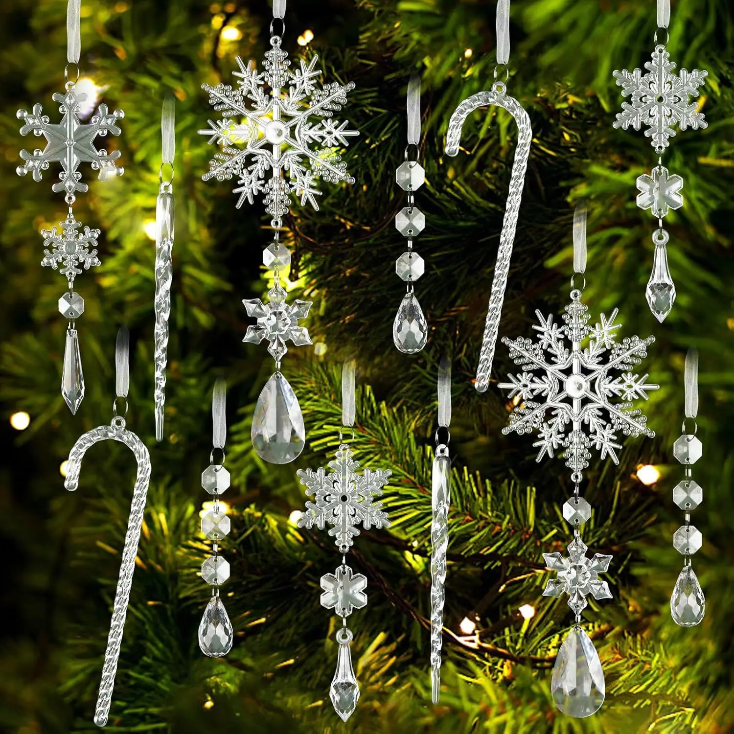 product new product christmas tree decoration hanging crystal sun catcher ornament outdoor gardening sun catcher-2