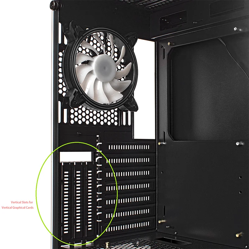 High Quality Computer Box Glass PC Case Desktop Stock Computer Case White Plastic Cpu Hard Plastic ATX Computer Case Mid Tower
