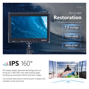 Neewer IPS Screen Camera Field Monitor Support 4k Input for    Olympus DSLR/Camcorder Camera (Battery Not Included detail image