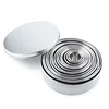 Silver round tinplate box