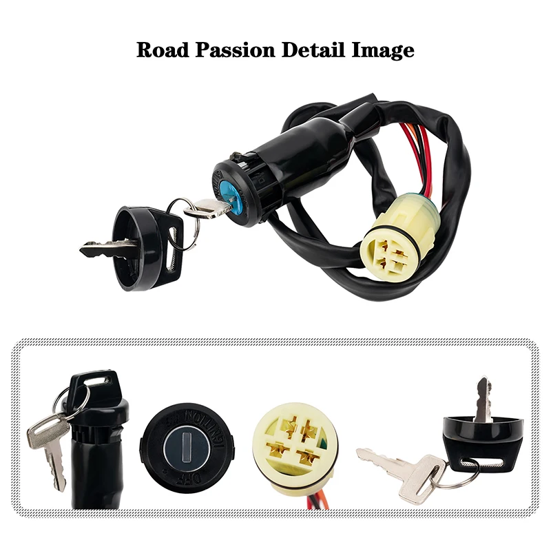 Realray Ignition Switch With 2 Keys For Honda ATV – Fits Rancher, Foreman, Rincon (35100-HN8-003)