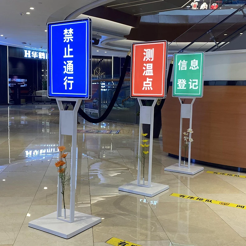 Outdoor real estate metal standing board led springy pavement forecourt signs display wholesale a frames sign