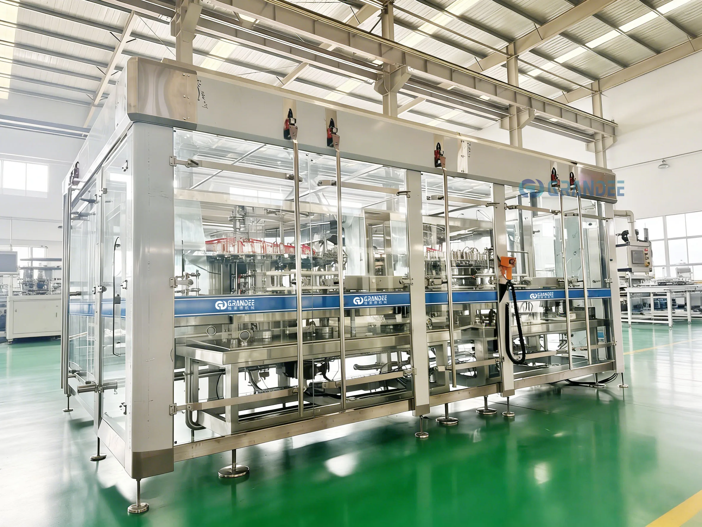 product high speed automatic spray glass bottle rotary mechanical valve cleaner washing rinsing dripping machine-13