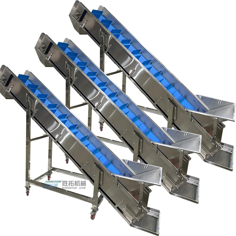Climbing Conveyor Biomass Particle Conveyor Skirt bar Lifting Feeder Peanut Belt Conveyor