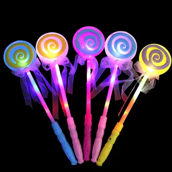 LED Lollipop Stick Toys For Party Christmas Light Up Candy Glow Sticks Flashing Fairy Wand Stick