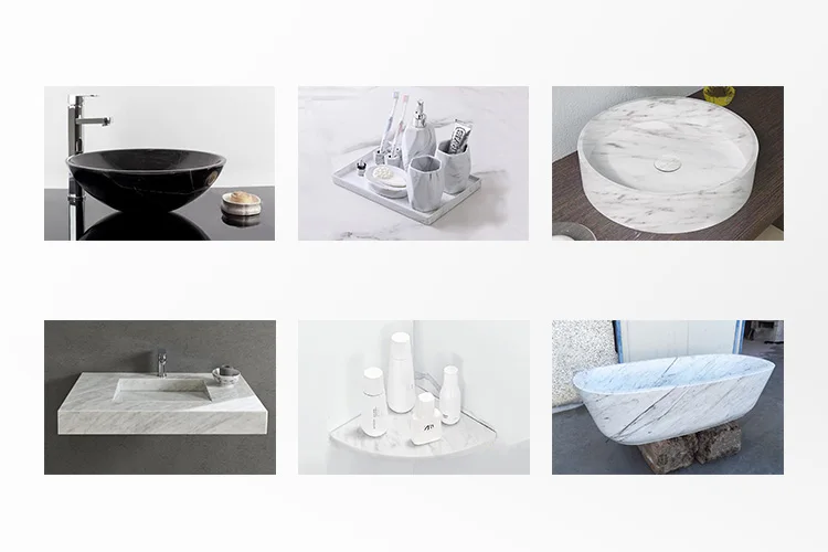 Luxury Good Price Wholesale Black Marble Faucet Basin Marble Wash Basin Sink factory