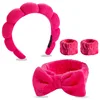 Correa de muñeca con interfaz de costura, juego de 4 piezas, color rosa