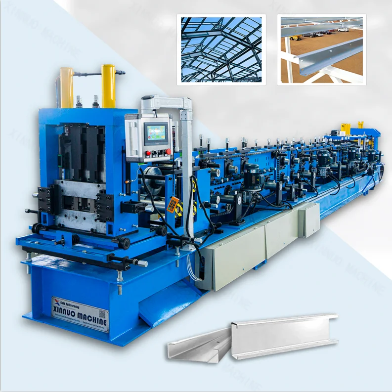 Xinnuo C Z Purlin Roll Forming Machine Intercharge Manufacture Full Automatic CZ Interchange Purlin Machine