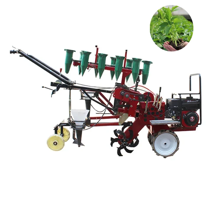 tobacco transplanter for sale Hot Sale Walking Tractor Tobacco Seedling Transplanter/ Vegetable Seedling  Planting Machine Transplanter