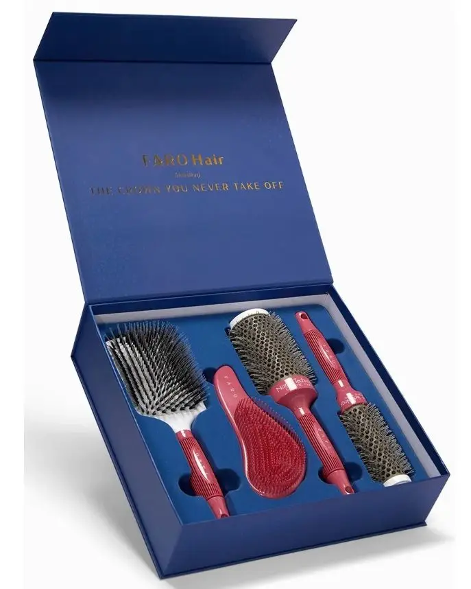 Custom Logo Luxury Rigid Hair Brush Gift Set Box Paper Hair