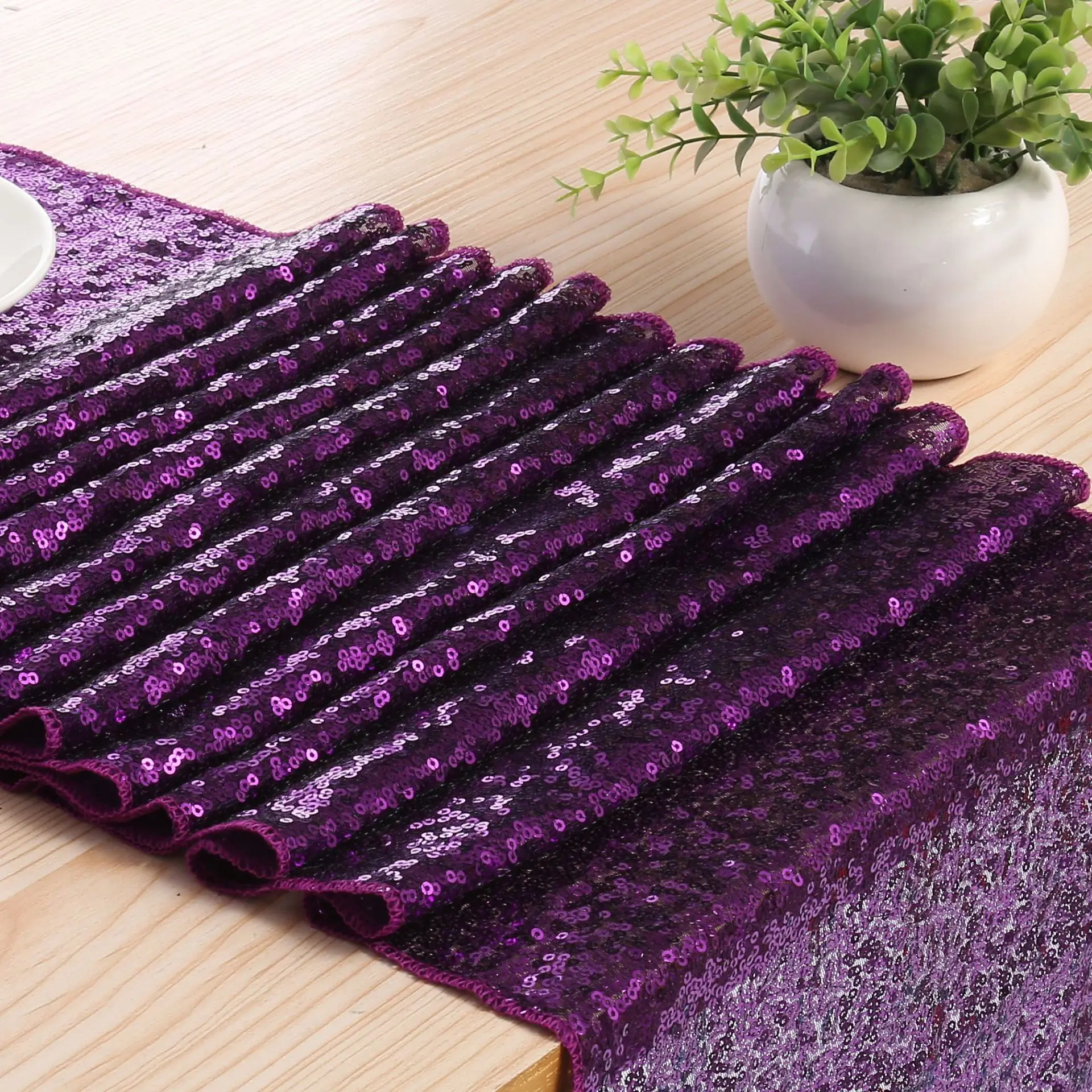 Оптовая продажа Лидер продаж настольная дорожка с блестками разных цветов 3 мм для свадебного