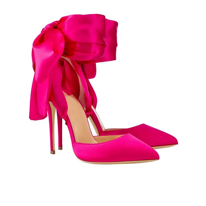 neon pink pumps