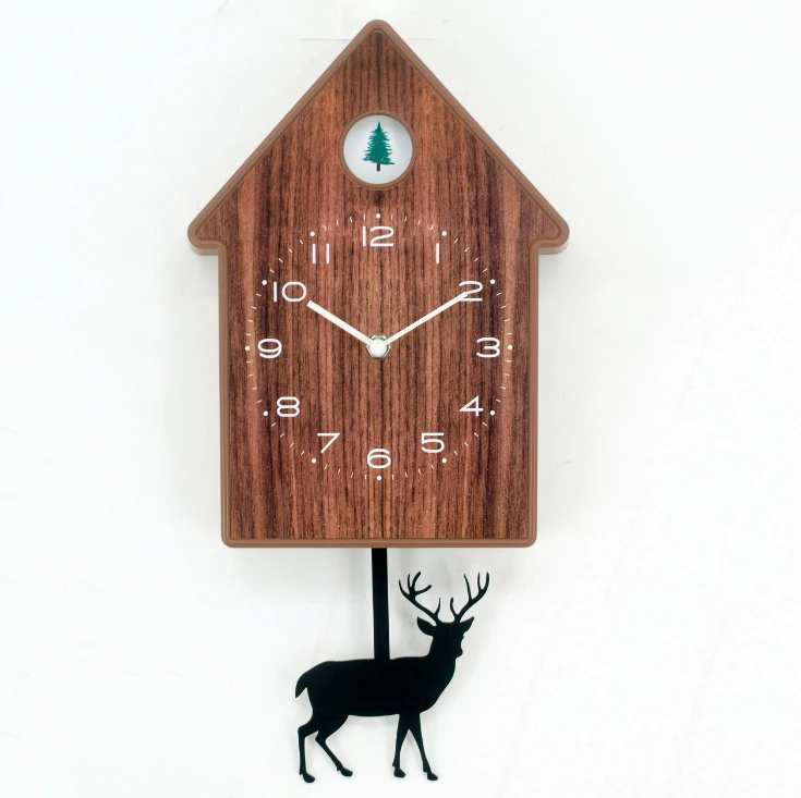 White Golden Reindeer Pendulum Wall Clock Wall Watch Wall 