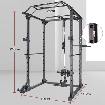 ジムフィットネス機器多機能調整可能なバーベルスクワットパワー